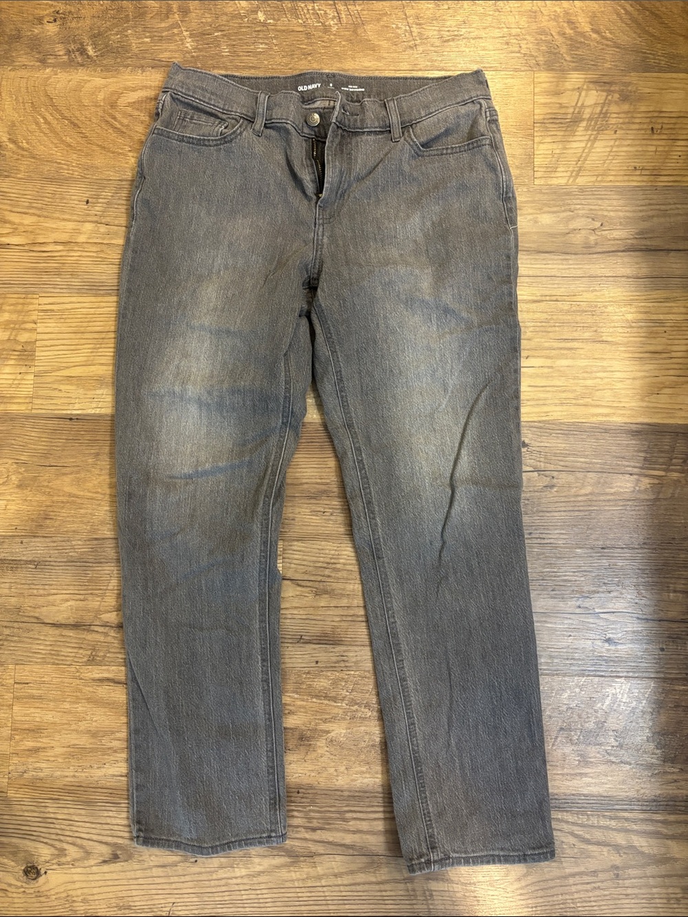 Gray Old Navy Mid Rise Boyfriend Jeans